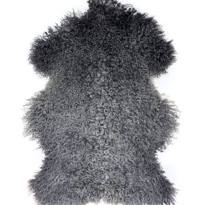 Lyxigt, Tjockt Gotlandsfårskinn med Grå & Beige Nyanser – 117×84 cm.