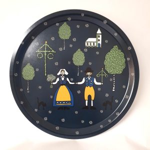 Sverige blå rund bricka