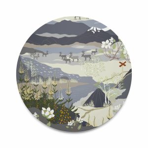 Fjällvandring blå runt grytunderlägg