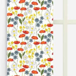 Ängsblommor offwhite panellängd 2-pack