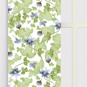 Blåsippa offwhite/blå panellängd 2-pack