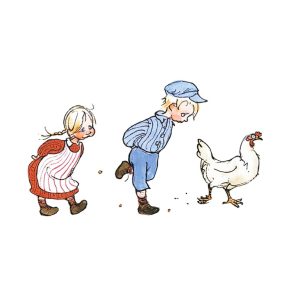 Emil & Ida I Hönsgården naturvit disktrasa
